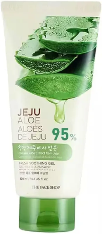 The Face Shop Pure Aloe Vera Gel, 300ml for Skin, Hair & Body | Aloe Vera with Vitamin E | Clear Gel for Ultimate Hydration & Glow | Korean Skin care products