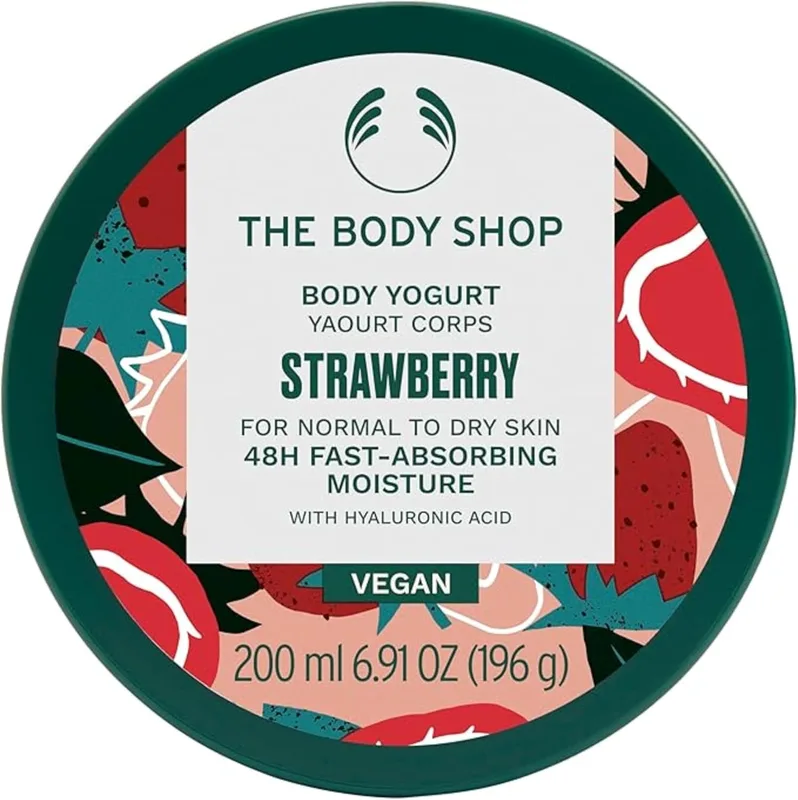 The Body Shop Strawberry Vegan Body Yogurt for Normal to Dry Skin 200ml