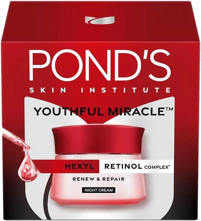 POND'S Youthful Miracle Hexyl Retinol Complex, Renew & Repair Night Cream 50g