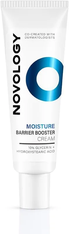 NOVOLOGY Moisture Barrier Booster Cream, Face Moisturiser, 50G, for 100 hours of Hydration, with Glycerin and Hydroxystearic Acid, Non-Comedogenic and Hypoallergenic, for Dry and Sensitive Skin