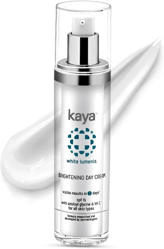 Kaya Bright Day Cream – Instant Radiance & 7-Day Glow | 3% Potassium Azeloyl Diglycinate, Provitamin C & SPF 15 | Dermatologist-Co-Created with 22 Years Expertise | 50 ml