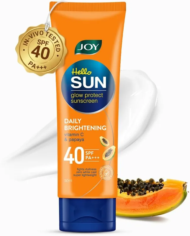 Joy Hello Sun Extreme Protection Sunscreen SPF 40 (50ml) | INVIVO Tested | 97% Sun Protection, Prevents Skin Darkening | Lightweight, Water Resistant | No White Cast | For All Skin Types