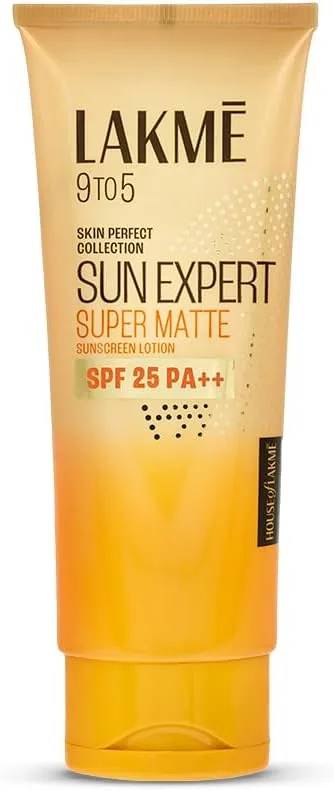 Lakme Sun Expert SPF 25 PA++ Super Matte Lotion Sunscreen, Lightweight, Non Sticky,50ml