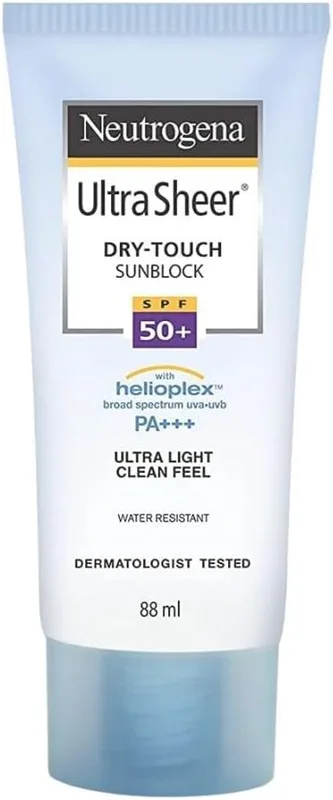 Neutrogena Ultra Sheer Sunblock - Spf 50+, 88Ml Tube For Dry Skin, Pack Of 1