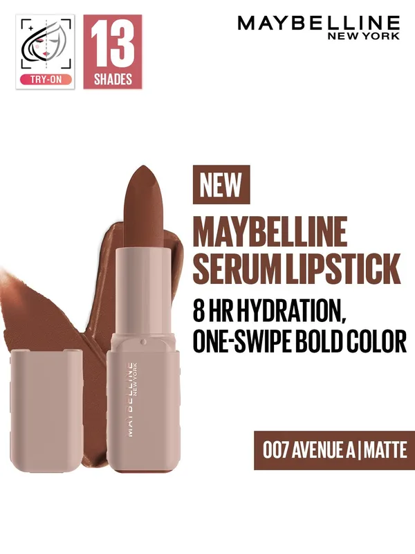 Maybelline New York Matte 8Hr Serum Lipstick - Avenue A 007