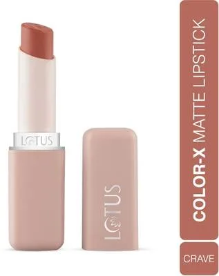 LOTUS MAKE - UP Color X Matte Lipstick Crave-01, Long-Lasting, Bold, Highly Pigmented