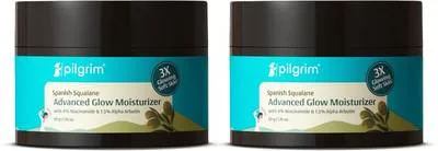 Pilgrim Squalane Vitamin C Moisturizer for Dry & Glowing Skin|Pack of 2