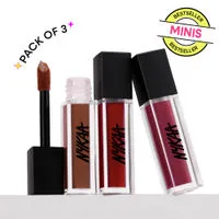 Nykaa Cosmetics Matte to Last Iconic Bestseller Mini Liquid Lipstick Combo - Chai,Maharani & Maithili