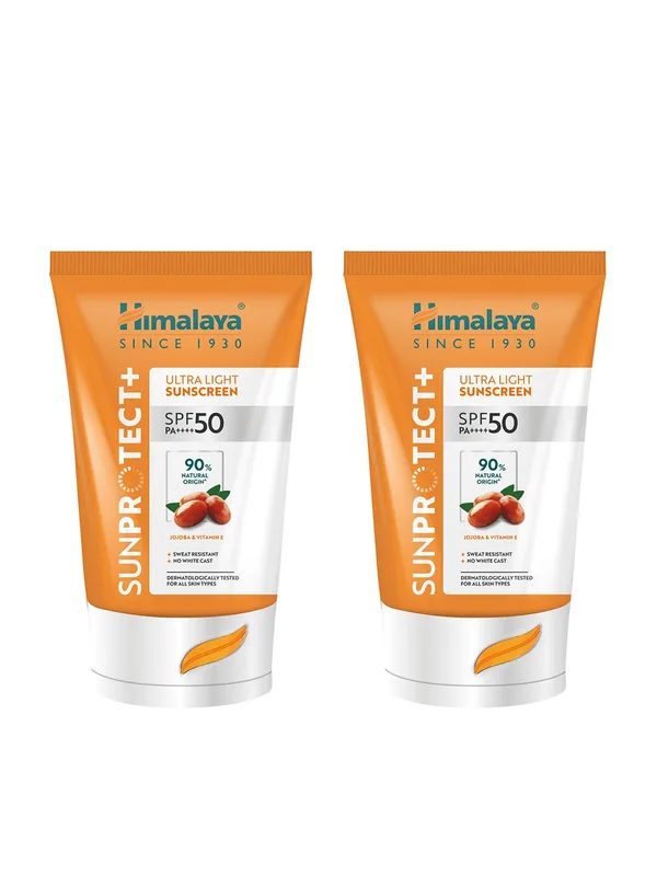 Himalaya Set Of 2 SunProtect+ Ultra-Light Sunscreen Cream With SPF50 - 30g Each