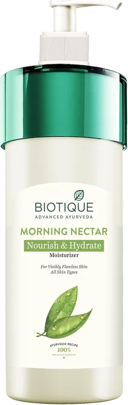 Biotique Lotion Morning Nectar Flawless Skin Moisturizer L Prevents Dark Spots, Blackheads, And Blemishes L Visibly Flawless Skin L Nourishes And Hydrates Skin L All Skin Types L 800Ml