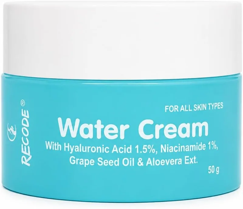 Recode Water Cream 50g | Hyaluronic Acid 1.5% & Niacinamide 1% | Mineral Oil & Paraben Free