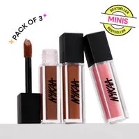 Nykaa Cosmetics Matte to Last Bestseller Nude Mini Liquid Lipstick Combo - Chai,Madras Kaapi & Bombae