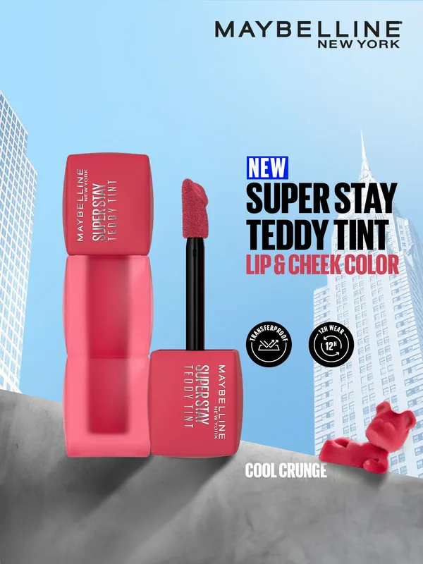 Maybelline New York Superstay Teddy Tint Lip & Cheek Color 5 ml - Cool Grunge 60