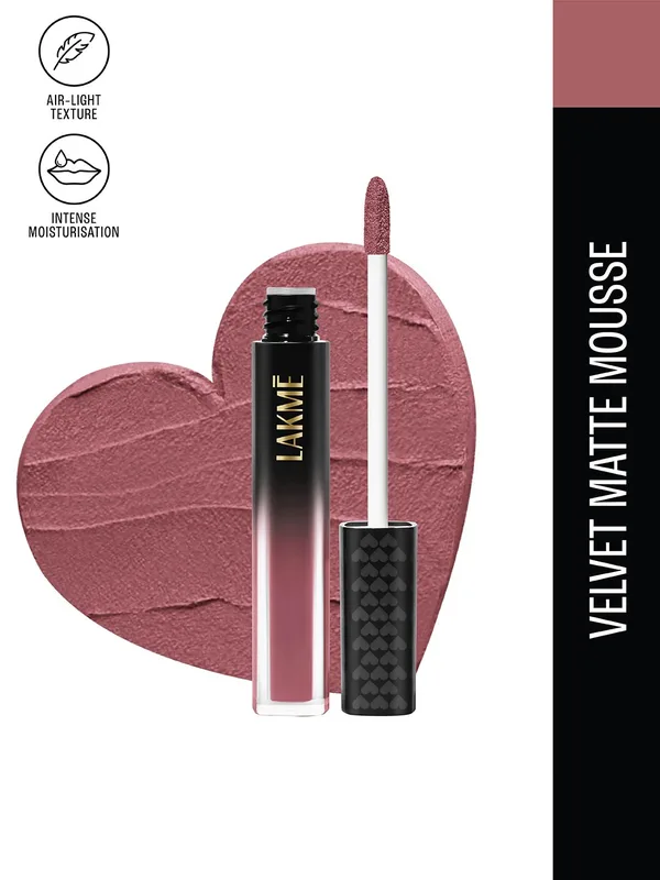 Lakme Xtraordin-airy Velvet Matte Lip Mousse With Cocoa Butter 4.6g - Date Night Pink