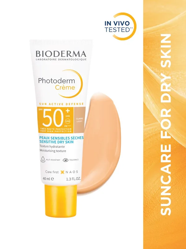 BIODERMA Photoderm Creme Teinte Claire SPF 50+ Sunscreen - 40ml