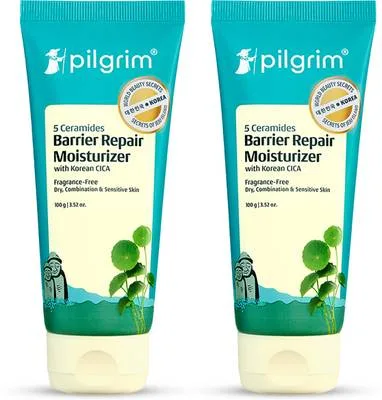 Pilgrim 5 Ceramides Barrier Repair Moisturizer Lightweight & Non-Sticky Pack of 2