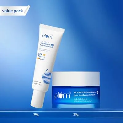 Plum Sunscreen - SPF 50 PA++++ Niacinamide Sunscreen & Moisturizer Combo for All Skin Types