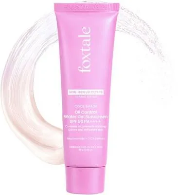 Foxtale Sunscreen - SPF 50 PA++++ Ice-Burst Gel Face Sunscreen for Oily Skin, Non-Greasy, In-Vivo Tested