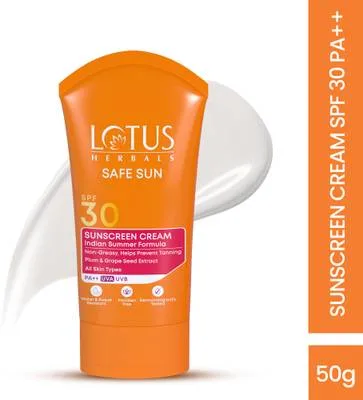 LOTUS HERBALS Sunscreen - SPF 30 PA++ Safe Sun Sunscreen, Black Plum Extract