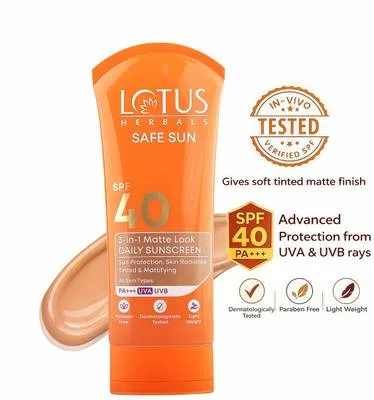LOTUS HERBALS Sunscreen - SPF 40 PA+++ 3 In 1