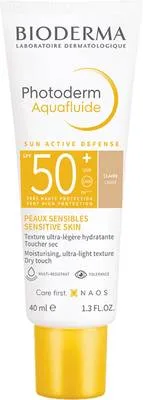 BIODERMA Sunscreen - SPF 50 PA+++ Photoderm Aquafluide SPF 50+ Claire - Light Shade - Sun Active Defense