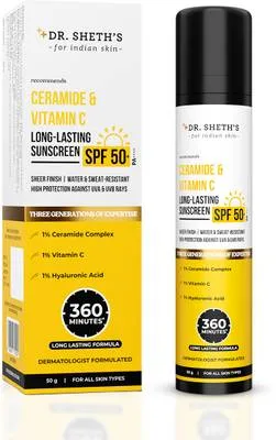 Dr. Sheth’s Sunscreen - SPF 50 PA++++ Ceramide & Vitamin C Long-Lasting Sunscreen