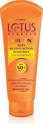 LOTUS HERBALS Sunscreen - SPF 25 PA+++ Safe Sun Daily Multi-Function Sunscreen SPF 50+ | PA+++