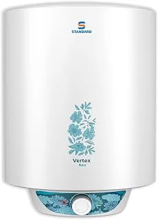 Standard By Havells Vertex Neo 4 Star 15L Storage Water Heater(Geyser)|Faster Heating|Safe to Use|Saves Electricity|Hydro Guard Coated Anti Rust Tank|Temp. Setting Knob|5 Yr. Tank Warranty| White