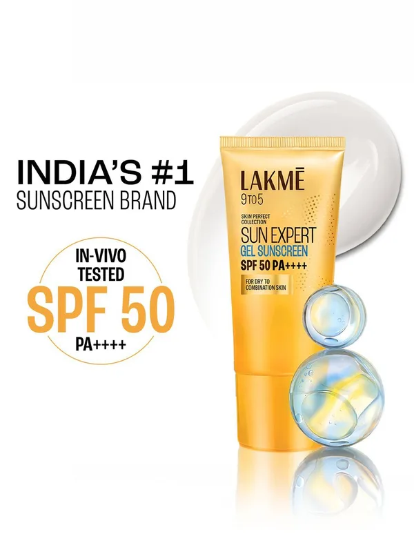 Lakme Water-Light Sunscreen Gel with SPF 50 PA+++ For Normal to Oily Skin 50g