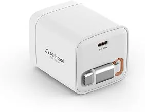 Stuffcool Zeno 30W GaN Type C Fast Charger Retractable Cable 75cm PD PPS iPhone Pixel Samsung Super Fast Charging Made in India