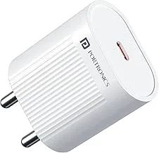 Portronics 45W Adapto 45A Type C Super Fast Charging Adaptor, Best for iPhone,Samsung Galaxy S24/S23/S22/S21/S20 (Ultra/Plus/Fe), Note(All Series), Z Fold/Flip/S/A/F/M Series,Nothing (White)