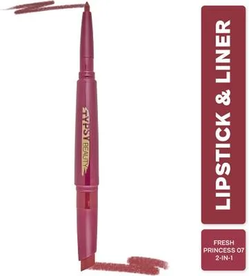 Typsy Beauty Twist & Pout Lipstick & Lip Liner |Fresh Princess|Made In Korea | 0.75 + 0.16g