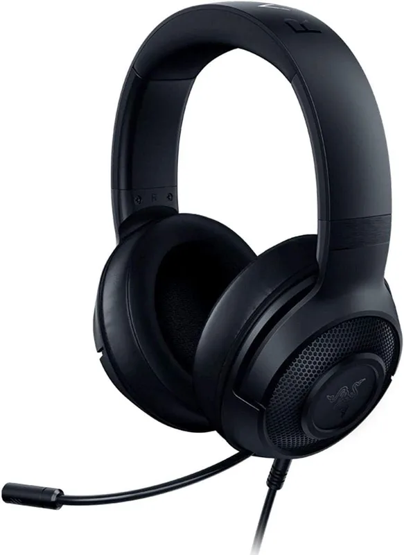 Razer Kraken X Lite Ultralight Wired Gaming Over Ear Headset: 7.1 Surround Sound Capable - Lightweight Frame - Bendable Cardioid Microphone - for PC, Xbox, PS4, Nintendo Switch - Classic Black