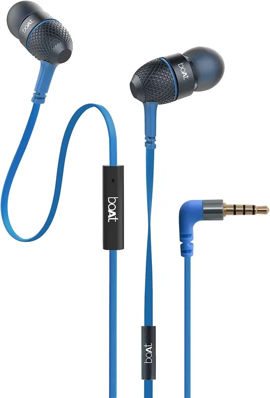 Boat BassHeads 225 Special Edition in-Ear Headphones with Mic (Blue)