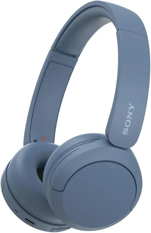 Sony WH-CH520 Wireless Bluetooth Headphones On Ear with Mic, Up to 50Hrs Battery, Quick Charge, DSEE Upscale, Multipoint Connectivity, Voice Assistant, Customized EQ-Blue Model : YY2958