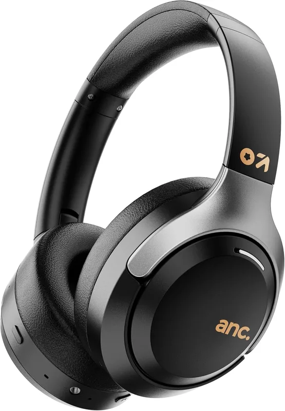 GOBOULT Anchor Bluetooth Wireless Over Ear Headphones with Mic, Active Noise Cancellation, 72H Playtime, AUX, Type-C Fast Charging, 40mm Bass Drivers, ANC Headphones