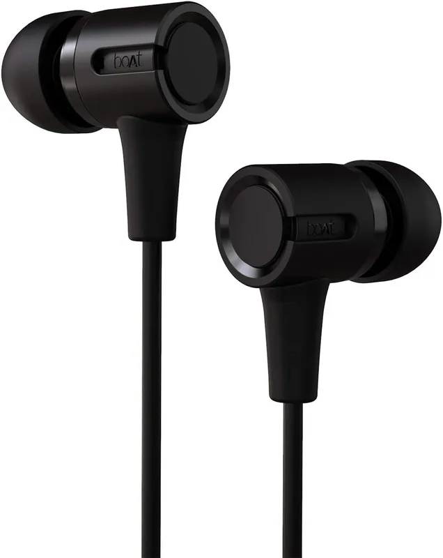 Boat Bassheads 102 in Ear Wired Earphones with Mic(Charcoal Black)