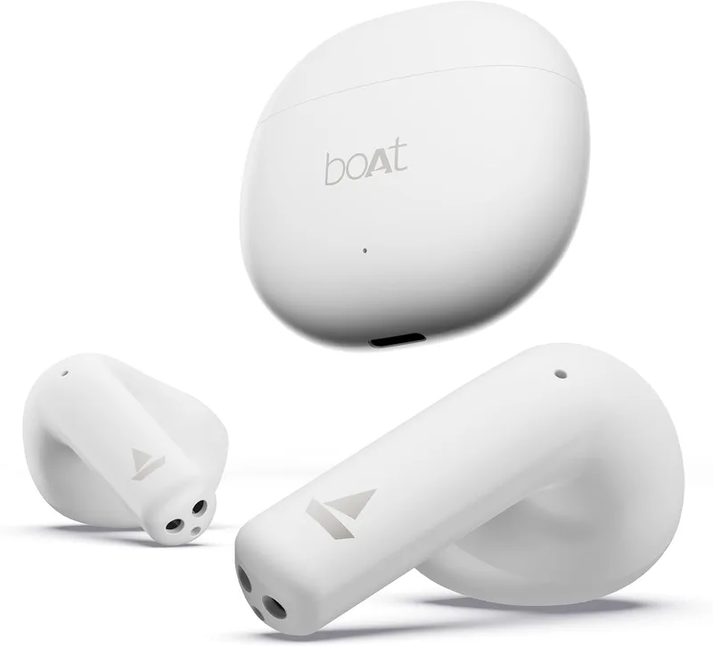 Boat Airdopes Atom 81 Truly Wireless in Ear Ear Buds w/Upto 50H Playtime, Quad Mics ENx Tech, 13MM Drivers,Super Low Latency(50ms), ASAP Charge, BT v5.3(Pearl White)