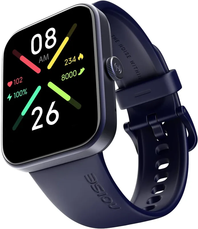 Noise Pulse Go Buzz Smart Watch with Advanced Bluetooth Calling, 1.69" TFT Display, SpO2, 100 Sports Mode with Auto Detection, Upto 7 Days Battery (2 Days with Heavy Calling) - Midnight Blue