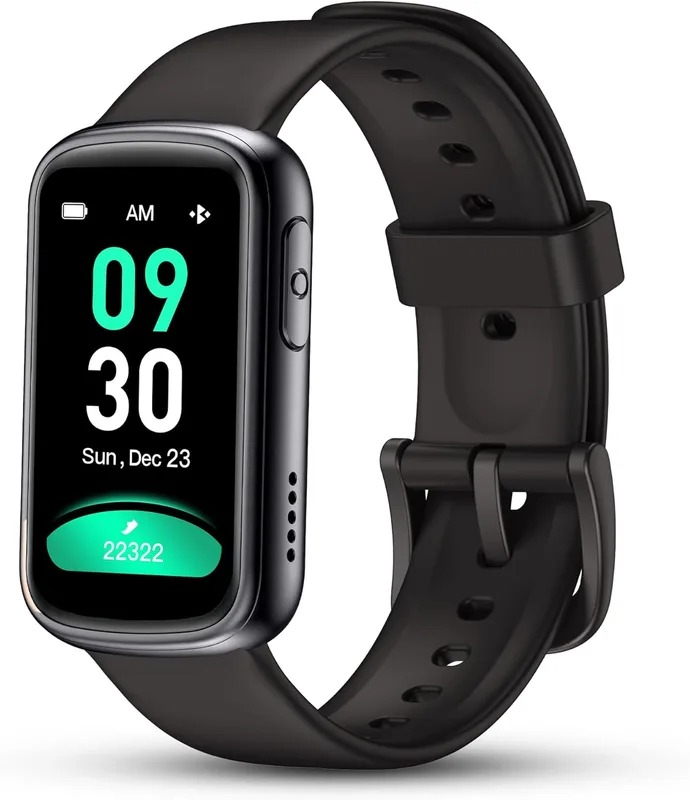 Pebble Newly Launched Premium Fitness Band | Activity Tracking | Sports Modes | Health Tracking | Sleek Display | Lightweight - Jet Black