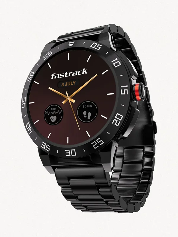 Fastrack Magnus FX3 1.46 Inch Premium Metal Design IP68 SOS AI Voice Assistant Smartwatch