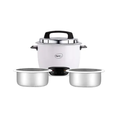 Pigeon Joy 2 Pot Electric Rice Cooker with Steaming Feature
