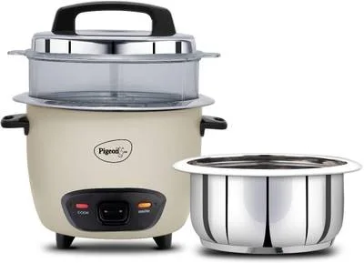 Pigeon Inox Pro 1.8 Single Stainless Steel Pot | Automatic | Food Steamer | Warmer Electric Rice Cooker