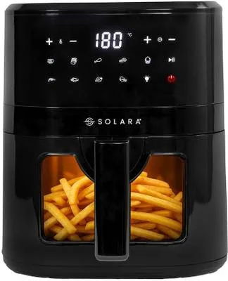 Solara Air Fryer 4.5L with See Through Window, 10 Preset Menus, 360 High Speed Air Circulation, Air Fryer