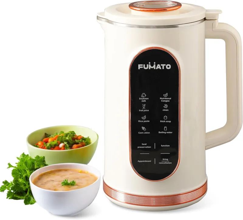 The Better Home Fumato 1.5L 800W Portable Soup Maker | Multipurpose Heating Blender with 8 Presets | 304 Stainless Steel Inner Body & Blades | Auto Shut-Off | 1-Year Warranty