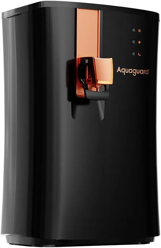 Aquaguard Ritz Stainless Steel Tank, 9-Stage RO+UV+Active Copper Tech Purifier | Up to 60% Water Savings | Suitable for Tanker, Borewell & Municipal Water