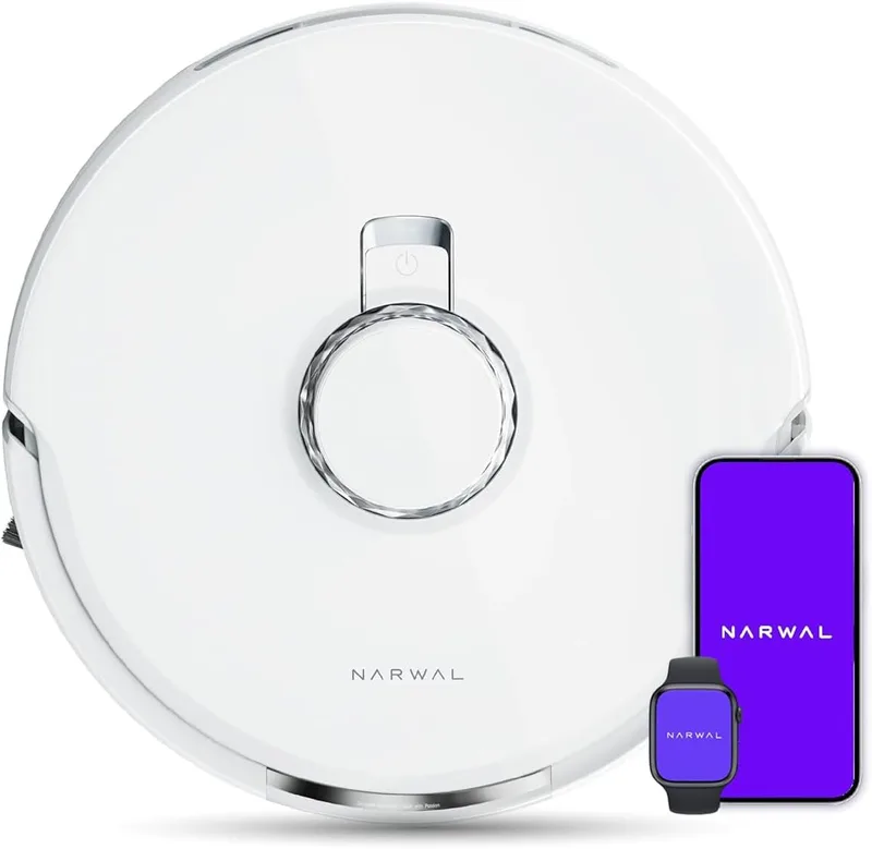 NARWAL Freo X Plus 2-in-1 Robotic Vacuum & Mopping, 7800Pa Suction, 7 Weeks Storage, Zero Tangle Brush, 5200mAh Battery, 3D Mapping, Google Home, Alexa, Siri & App Compatible, 254 Mins