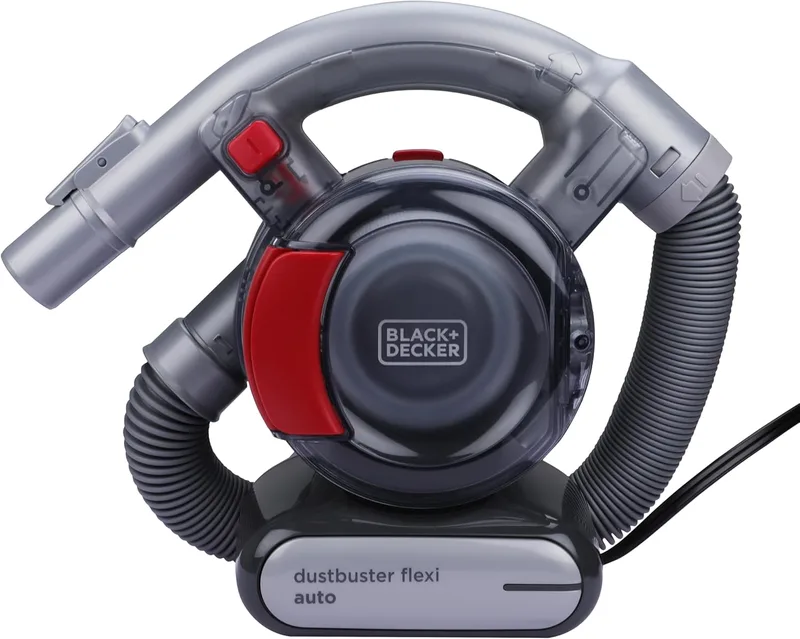 BLACK+DECKER PD1200AV-B1 12V Corded Dustbuster Flexi Auto Handheld Vacuum Cleaner, 560 ml Bowl Capacity, Car Vacuum Cleaner, 5 Meter Cable, 1 Year Manufacturer Warranty