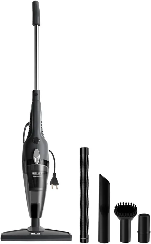 INALSA Vacuum Cleaner for Home|2-in-1 Handheld & Stick Upright Vacuum for Office,800 W with 16KPA Strong Suction|HEPA Filtration|0.8L Dust Tank|Multiple Accessories (Dura Clean Plus)