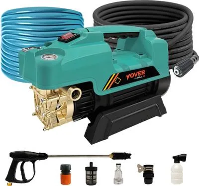 iBELL Yover YO2100 2100 W Induction Motor, 150 Bars, 8m Outlet Hose, 7.5 L/Min, High Pressure Washer